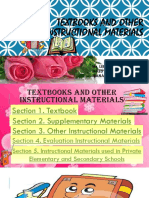 Textbooks and Other Instructional Materials: Ms. Leny Perlas Zulueta Maed - Educational Management