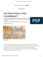 Are There Holes in The Constitution - Harvard Law Today