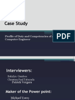 Case Study: Profile of Duty and Competencies of A Computer Engineer
