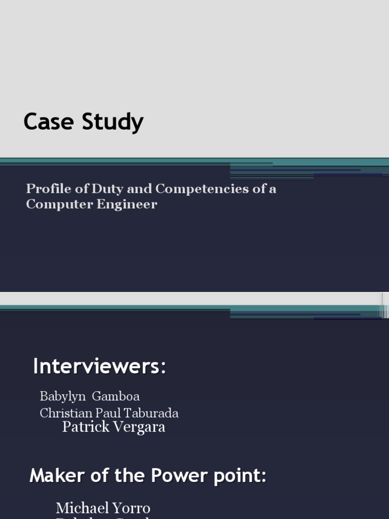 Computer Engineer Competencies Case Study | PDF | Career & Growth