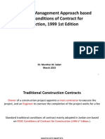 Construction Management Approach Based On FIDIC Conditions of Contract For Construction, 1999 1st Edition
