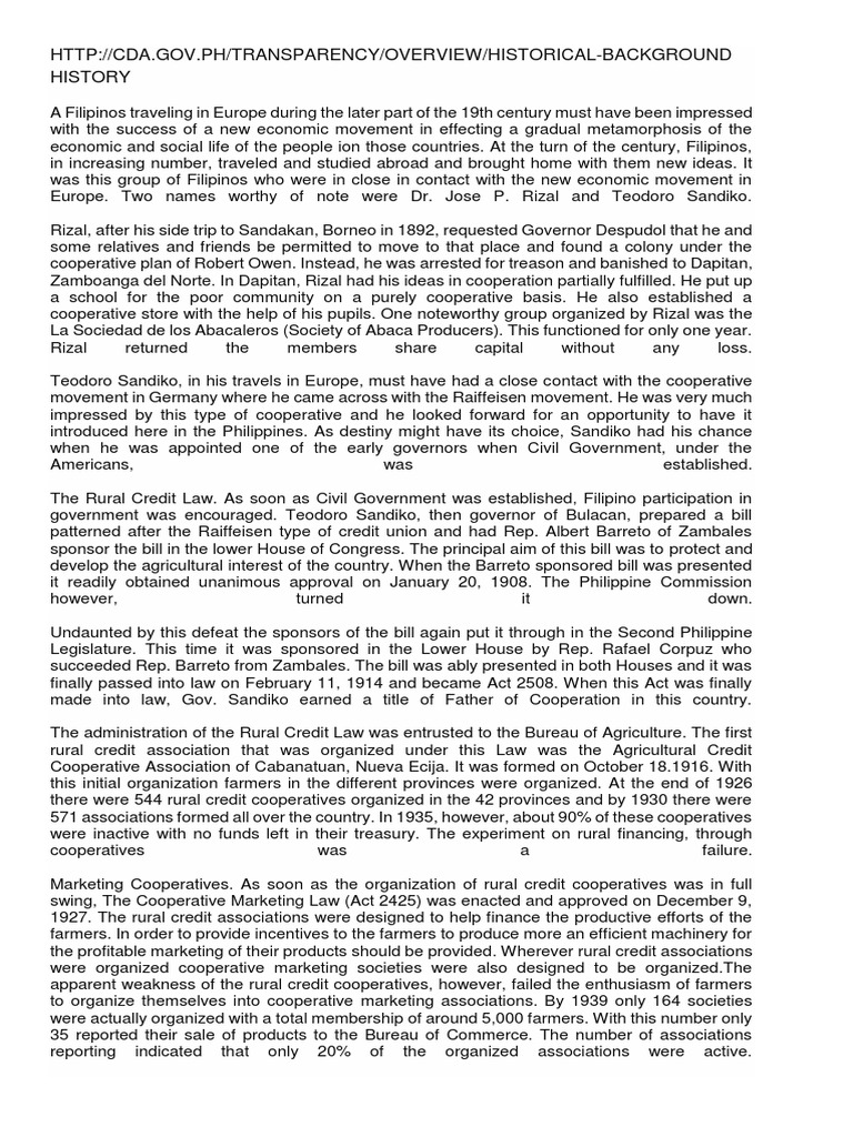 History of Coop PDF Cooperative Sustainability