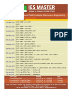 ECE Conventional ESE Schedule 2018