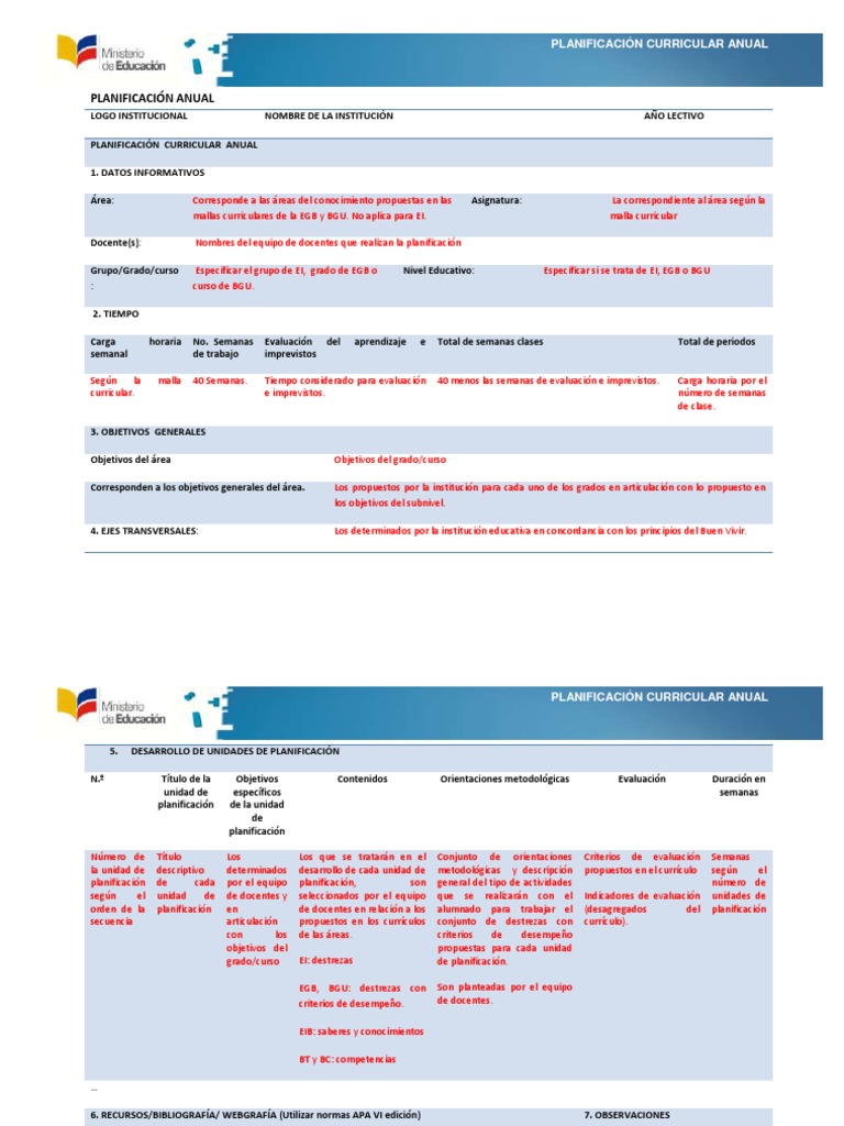 PCA Como Llenar PDF | PDF | Planificación | Plan de estudios