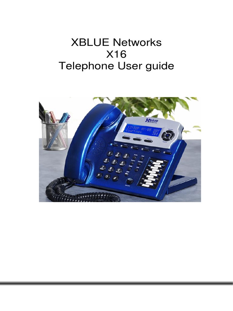 XBLUE Networks 16 Telephone User Guide PDF Voicemail Telephone