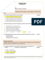 Examen final de Comunicación 1