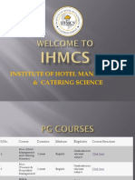 Institute of Hotel Management & Catering Science (Ihmcs)