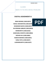 Digital Assignment-8: CLE3999 Technical Answers To The Real World Problems