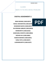 Digital Assignment-2: CLE3999 Technical Answers To The Real World Problems