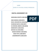 Digital Assignment-Viii: Technical Answers To The Real World Problems