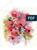 Watercolor Poppies Stitch Pattern