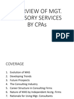 Overview of Mgt. Advisory Services by Cpas