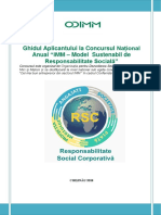 Ghidul Aplicantului Concursulului Naţional „IMM – Model sustenabil de Responsabilitate Socială”, ediția a IX-a