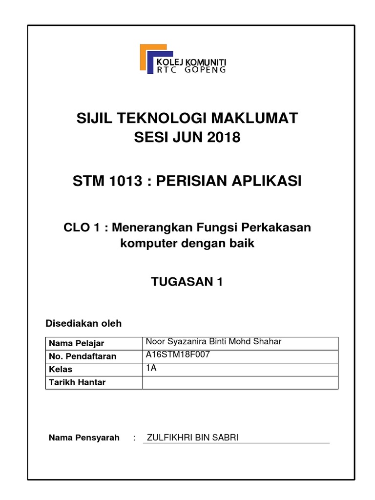 Fungsi dan Jenis Perkakasan Komputer | PDF