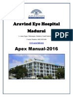 Aravind Eye Hospital Madurai: Apex Manual-2016