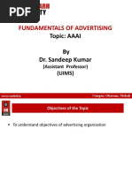 Fundamentals of Advertising: Topic: AAAI by Dr. Sandeep Kumar