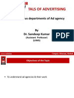 Various Departments of Ad Agency