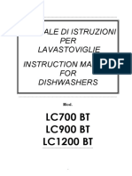 Manuale Di Istruzioni PER Lavastoviglie Instruction Manual FOR Dishwashers