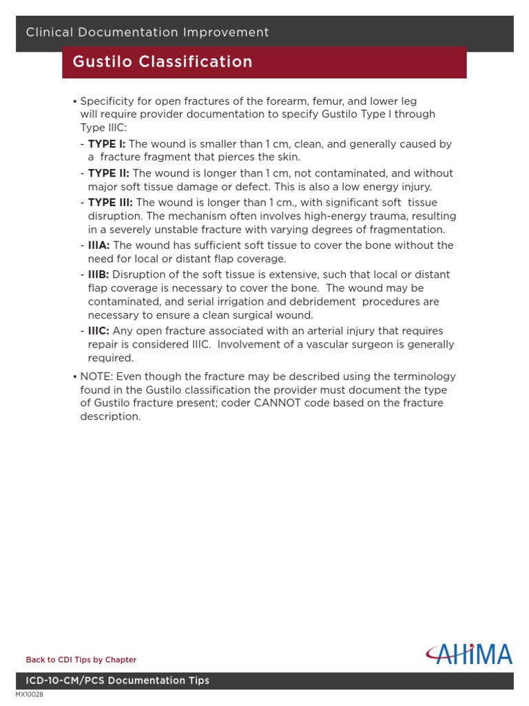 Gustilo Classification PDF | PDF