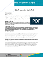 Surgical Skin Preparation Audit Tool: AHRQ Safety Program For Surgery