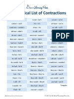 Alphabetical List of Contractions