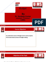Budget: Dr. Sandeep Kumar