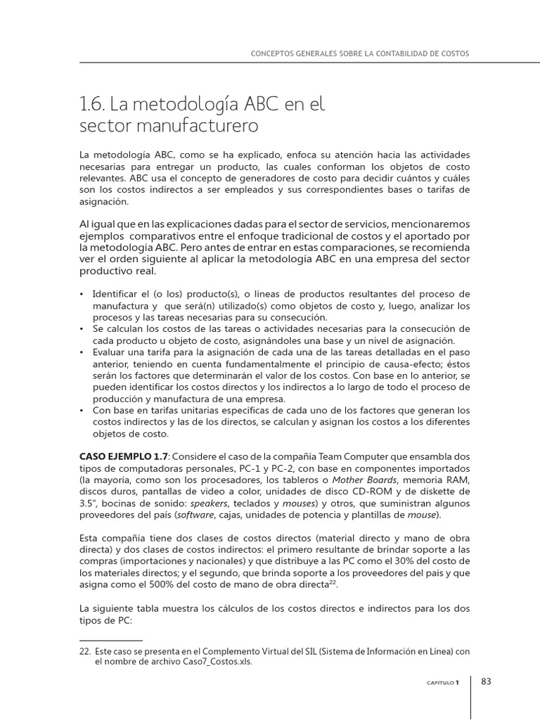 Metodología ABC en Contabilidad de Costos | PDF | Costo | Metodología