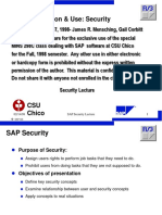 MINS 298C SAP Configuration & Use: Security