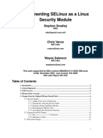 Implementing Selinux As Linux Security Module Report