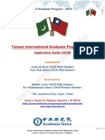 Taiwan International Graduate Program (TIGP) : Application Guide (2018)