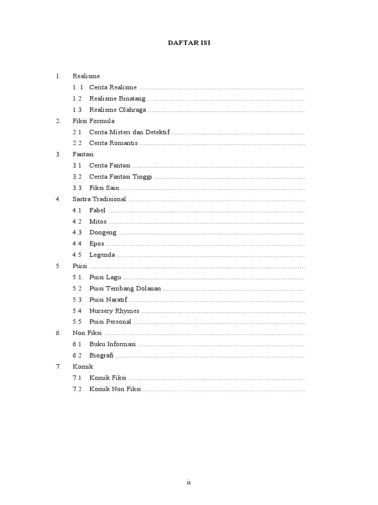 CONTOH DAFTAR ISI