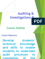 AC414 - Audit and Investigations II - Course Outline