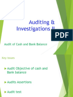 AC414 - Audit and Investigations II - Audit of Cash and Bank Balance