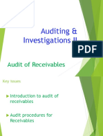AC414 - Audit and Investigations II - Audit of Recievables