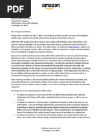 Amazon's response letter to Rep. Keith Ellison