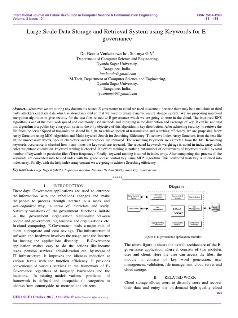 Secure Keyword-Based Data Retrieval in E-Governance | PDF | Search ...