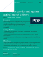 The Case For and Against Vaginal Breech Delivary