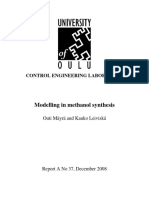 Modelling in Methanol Synthesis: Control Engineering Laboratory