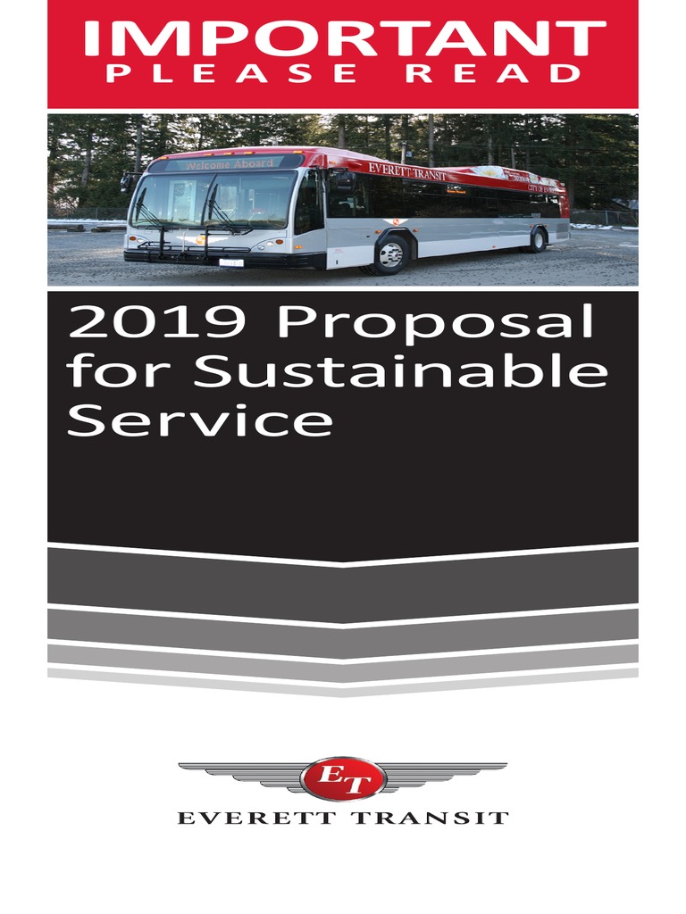 Service Change 2019 Booklet | PDF | Sustainability