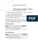 EAM Accounting Entries