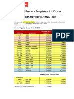 Lista de Precios Zongshen Julio 2018 Lima y Sur del Perú menos de