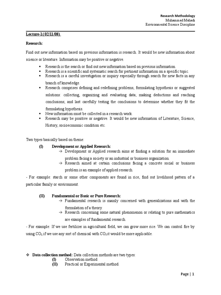 Research Methodology in Environmental Science | PDF | Case Study ...