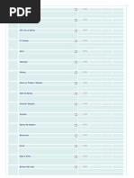 GP Welcome Tune List | PDF | Musicians | Singers