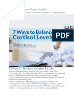 7 Ways to Balance Cortisol Levels