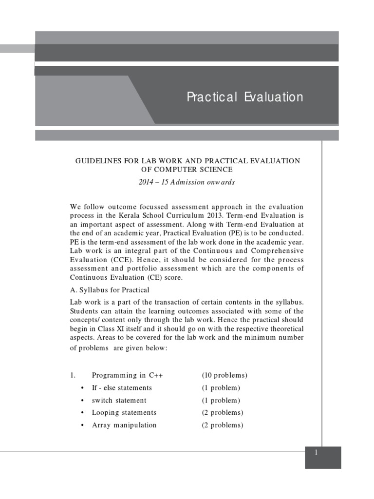 Guidelines for Computer Science Lab Evaluation | PDF | Web Page | Debugging
