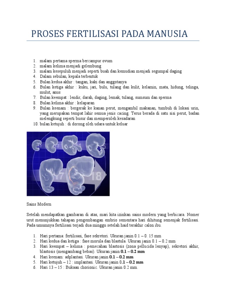 Proses Fertilisasi Pada Manusia Pdf