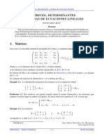 Tema 1. Matrices, Determinantes y Sistemas Lineales