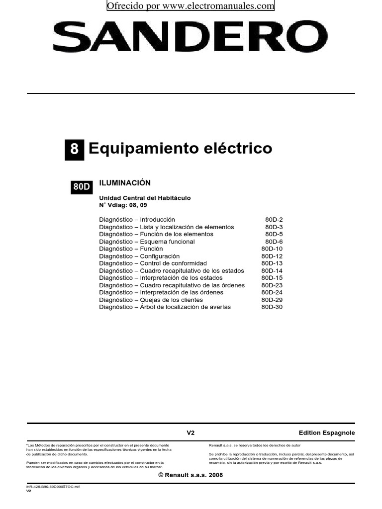 Renault Sandero Sistema Electrico PDF PDF Automóviles Industria