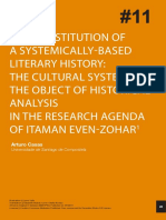 Arturo Casas. the Constitution of a Systemically Based Literary History. the Cultural System...