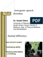 Neurogenic Speech Disorders